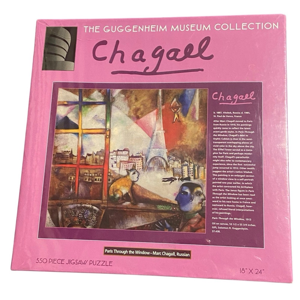 Guggenheim Museum Marc Chagall Paris Through‎ The Window 550 Piece Puzzle New